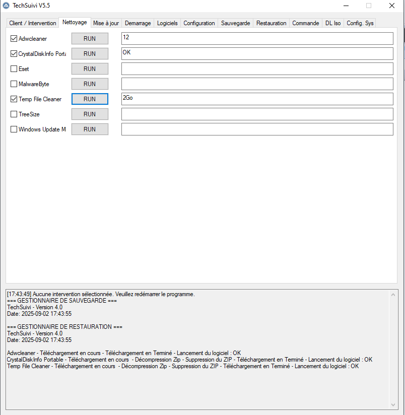 Logiciel AutoIt nettoyage